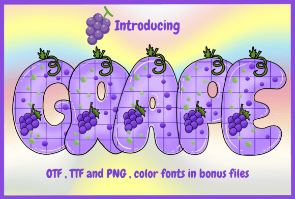 Grape: The Sweet and Cute Color Font for Modern Design