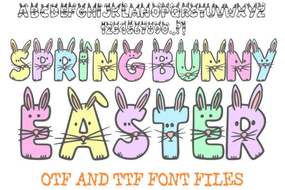 Hop into Spring Projects with the Spring Bunny Easter Font