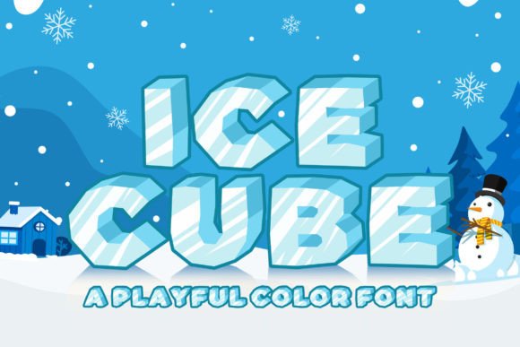 Ice Cube SVG Font: Playful, Colorful Typography